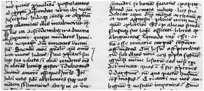L’écriture en gothique cursive du Liber Alcr Alchuman Lex Perdi Machumet
