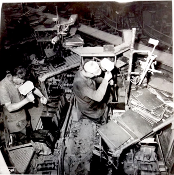 Les Fresnais – Atelier de fente, milieu du XXe siècle