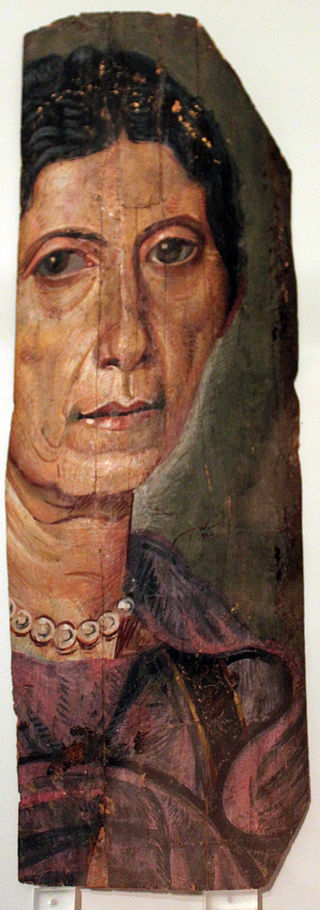 Portrait de femme d’âge mûr, II<sup>e</sup> siècle, bois peint à l’encaustique, er-Rubayat<br>Altes Museum, Berlin, www.commons.wikimedia.org
